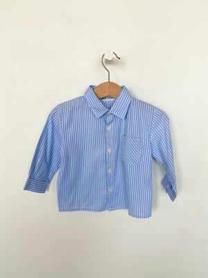 Blue Stripe Button up Top 1-2T