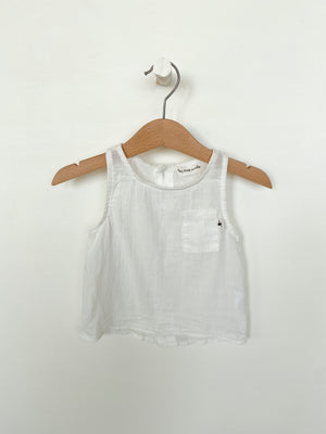 White Tank Top 6-12m